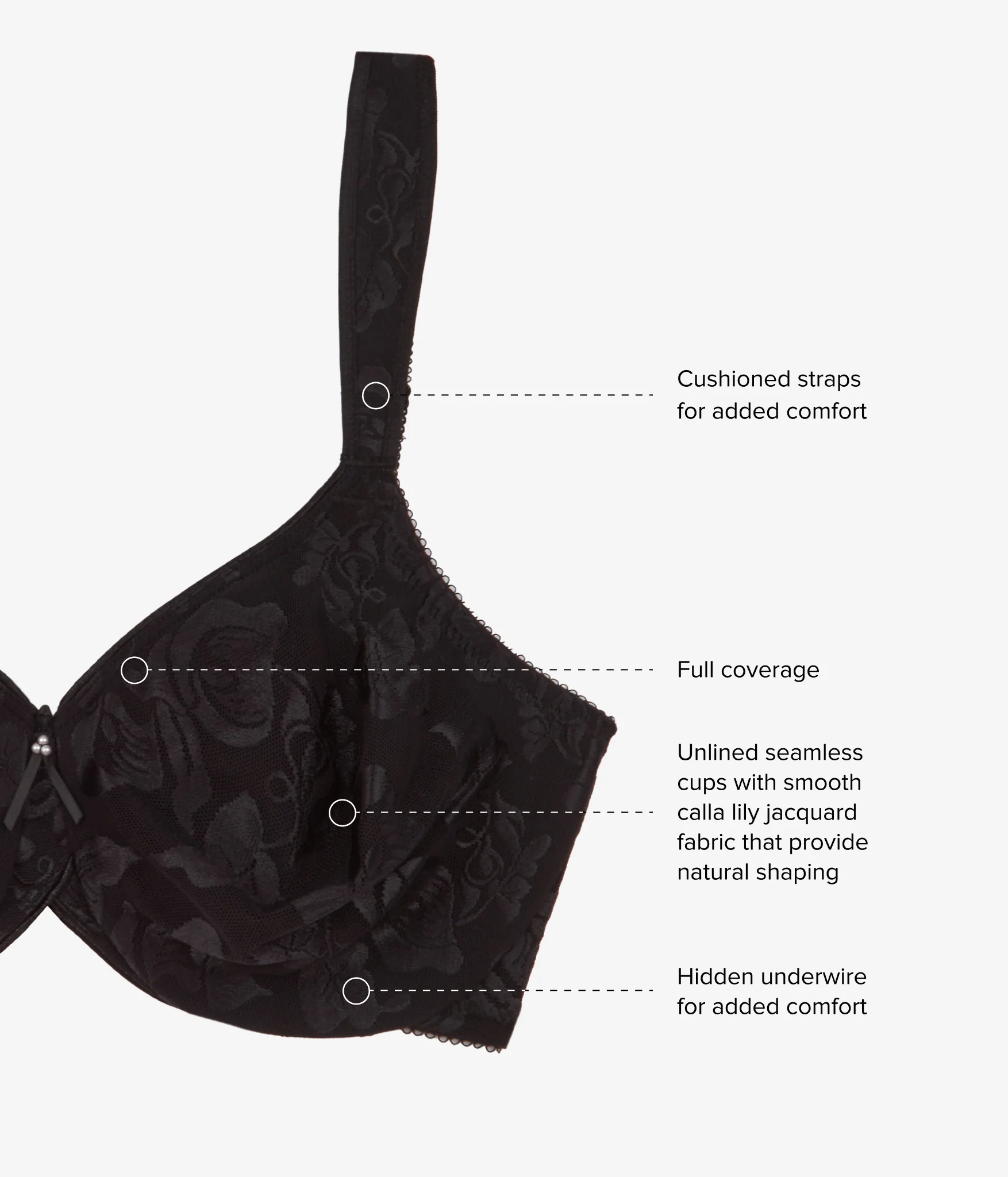Awareness Underwire Bra: Black - Image 5