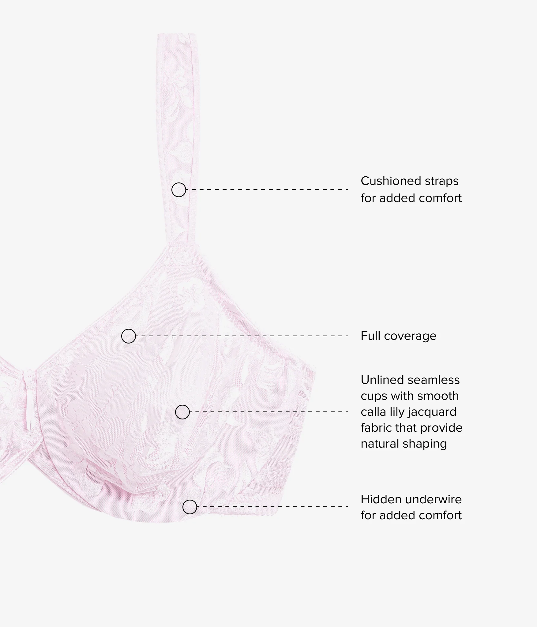 Awareness Underwire Bra: Cradle Pink - Image 5
