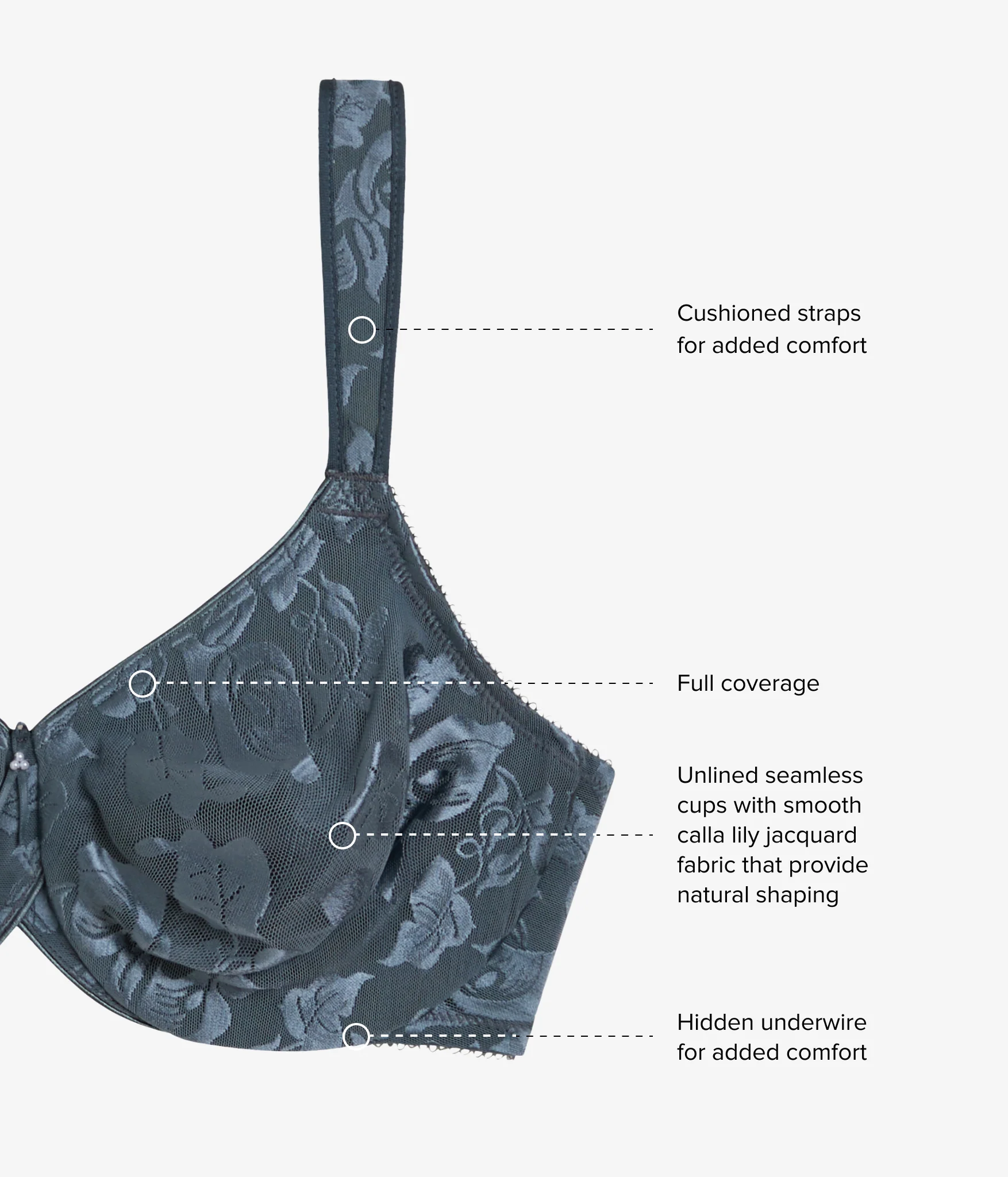 Awareness Underwire Bra: Dark Slate - Image 4