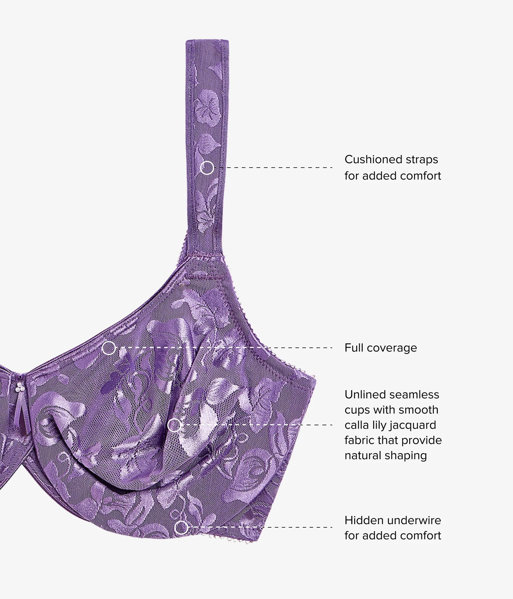 Awareness Underwire Bra: Grape Compote - Image 4