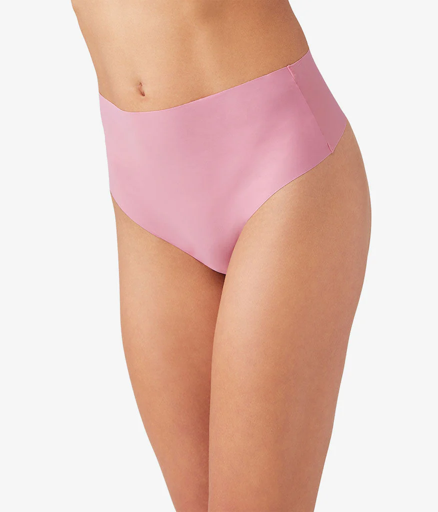 b.bare Hi-Waist Thong: Sea Pink - Image 2