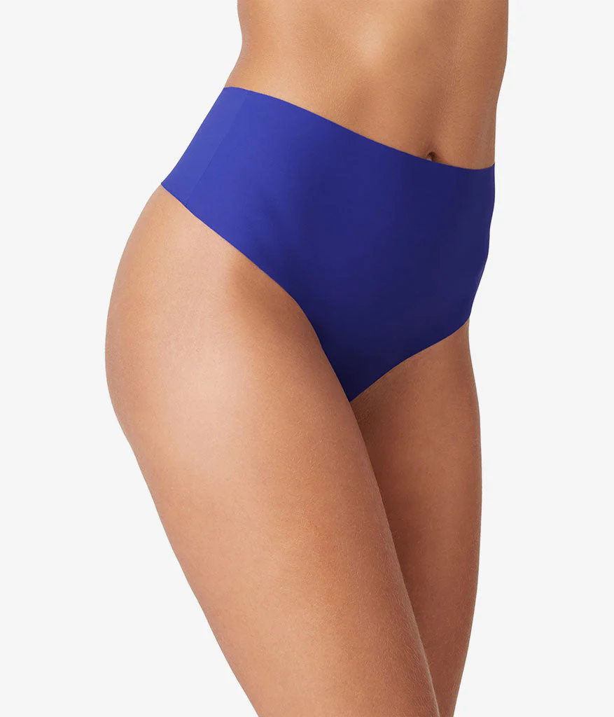 b.bare Hi-Waist Thong: Spectrum Blue - Image 2