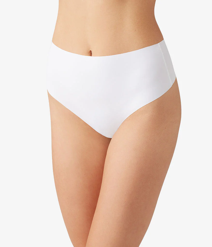 b.bare Hi-Waist Thong: White - Image 2