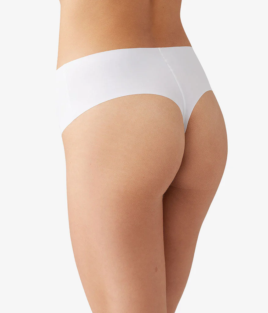 b.bare Hi-Waist Thong: White - Image 3