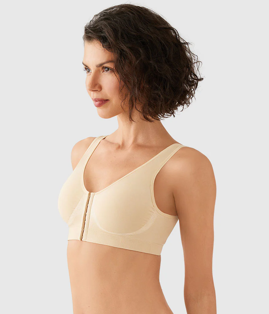 B-Smooth® Front Close Bralette: Sand - Image 3