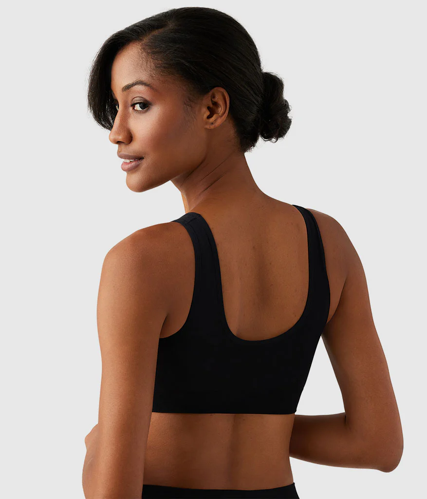 B-Smooth® Wire Free Bralette: Black - Image 2