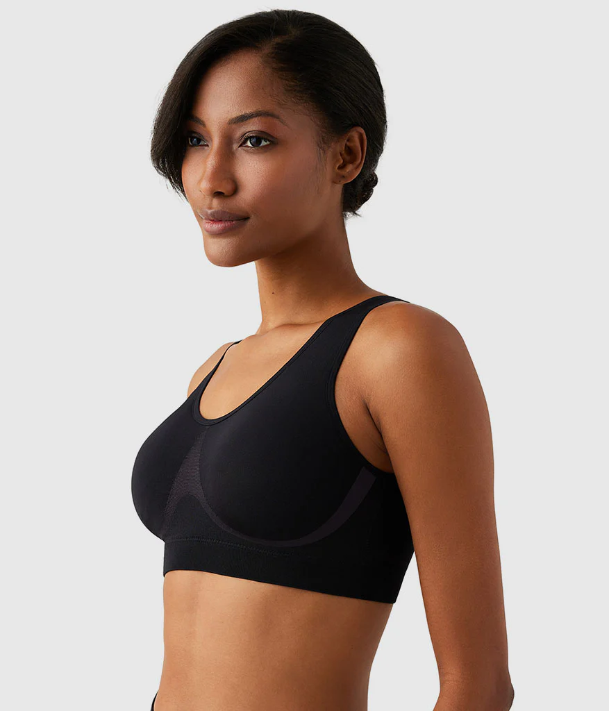 B-Smooth® Wire Free Bralette: Black - Image 3