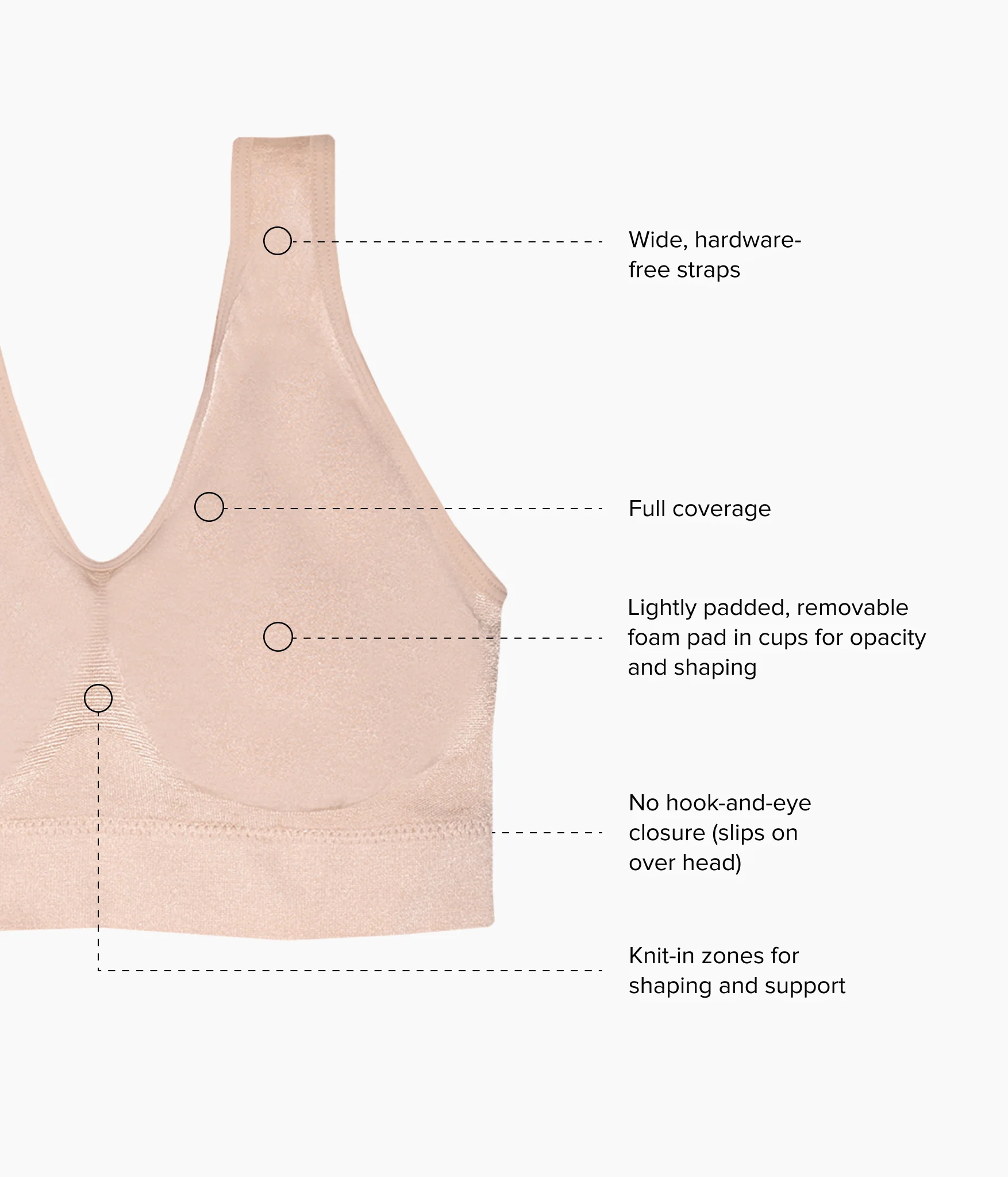 B-Smooth® Wire Free Bralette: Rose Dust - Image 5