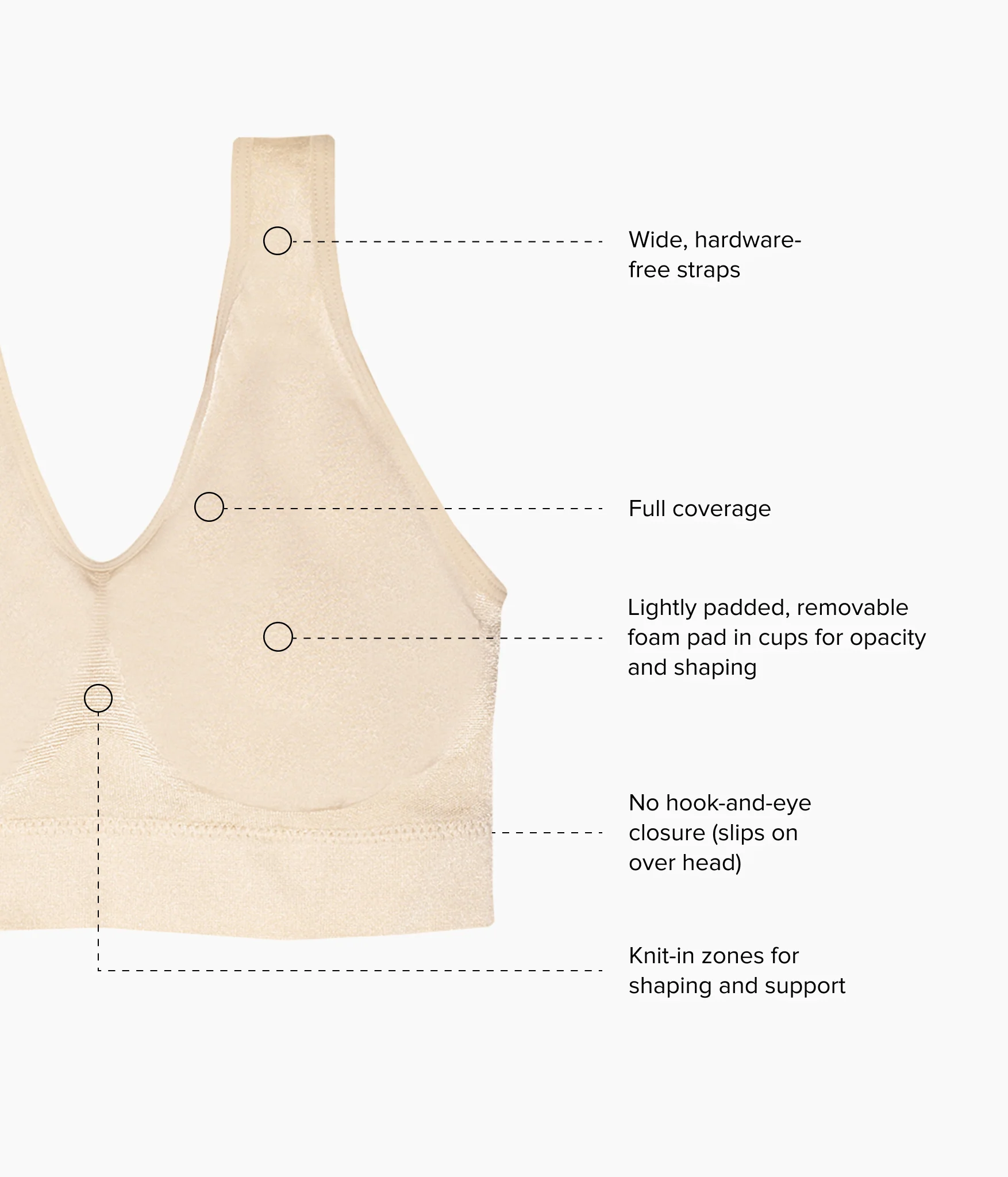 B-Smooth® Wire Free Bralette: Sand - Image 5