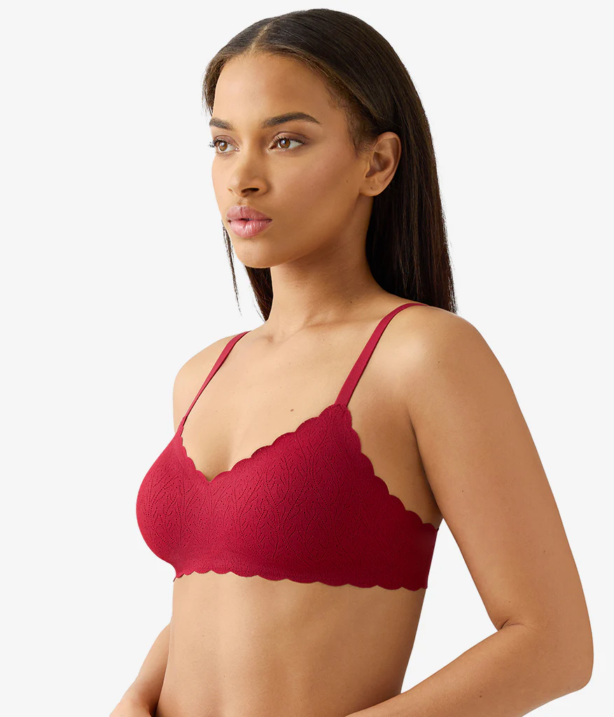 b.wow'd Lace Wire Free Bra: Biking Red - Image 2