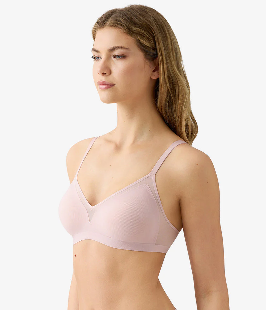 b.wow'd Modern Wire Free Bra: Blush Pink - Image 2