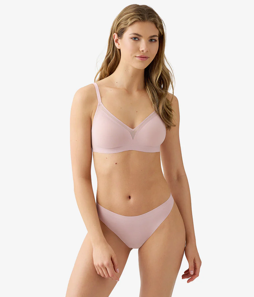 b.wow'd Modern Wire Free Bra: Blush Pink - Image 4