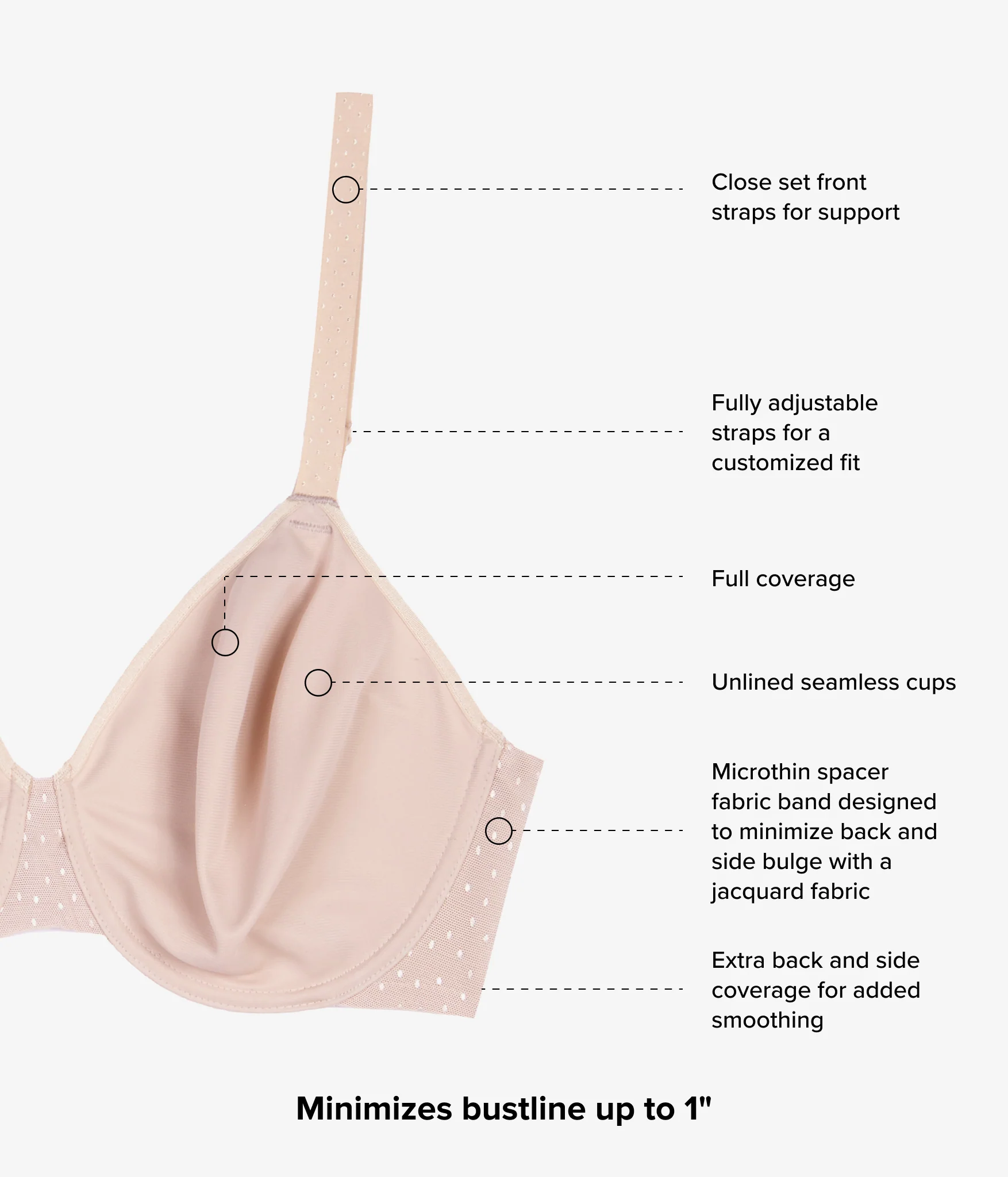 Back Appeal® Minimizer Bra: Rose Dust - Image 8