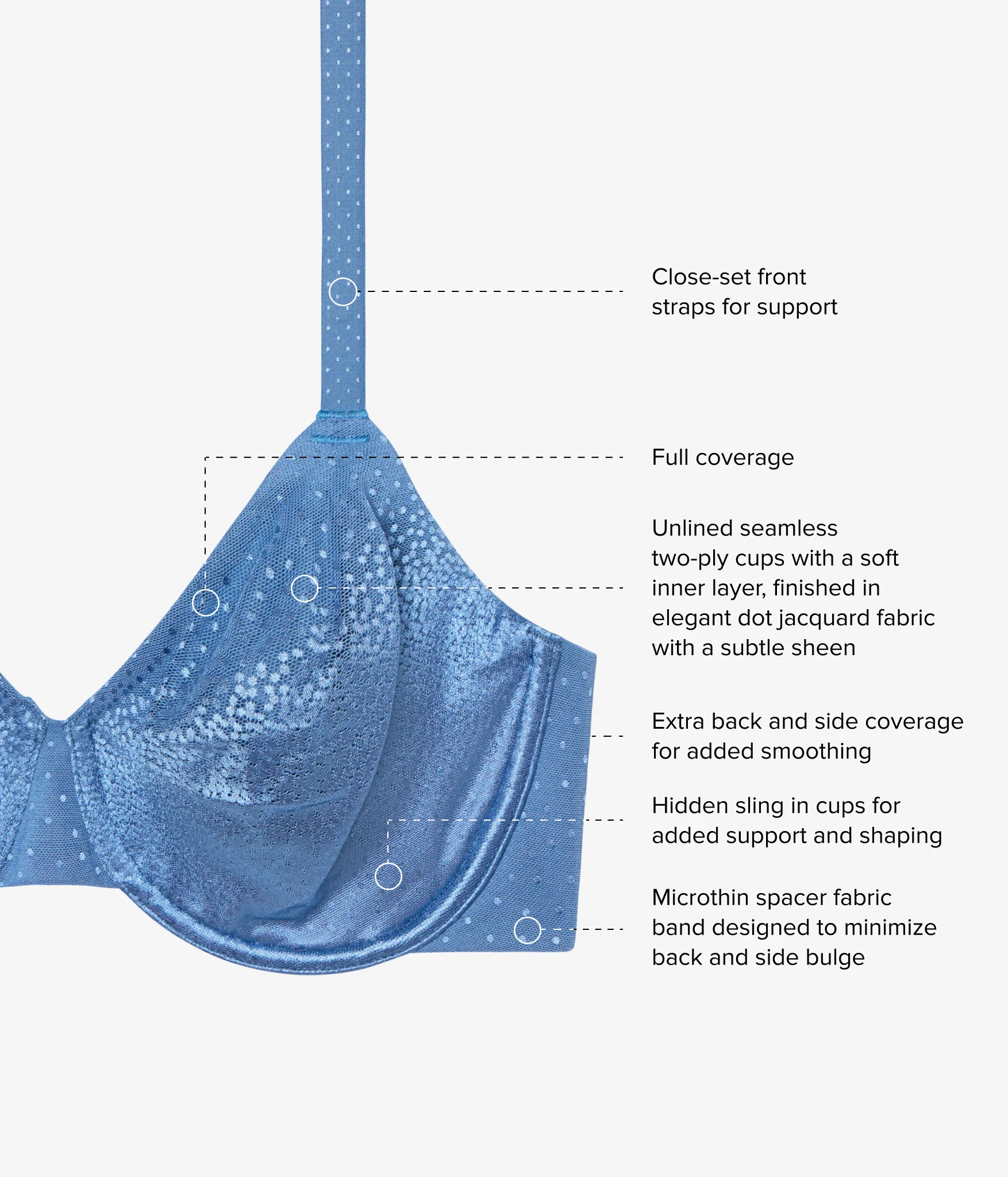 Back Appeal® Underwire Bra: Blue Horizon - Image 4