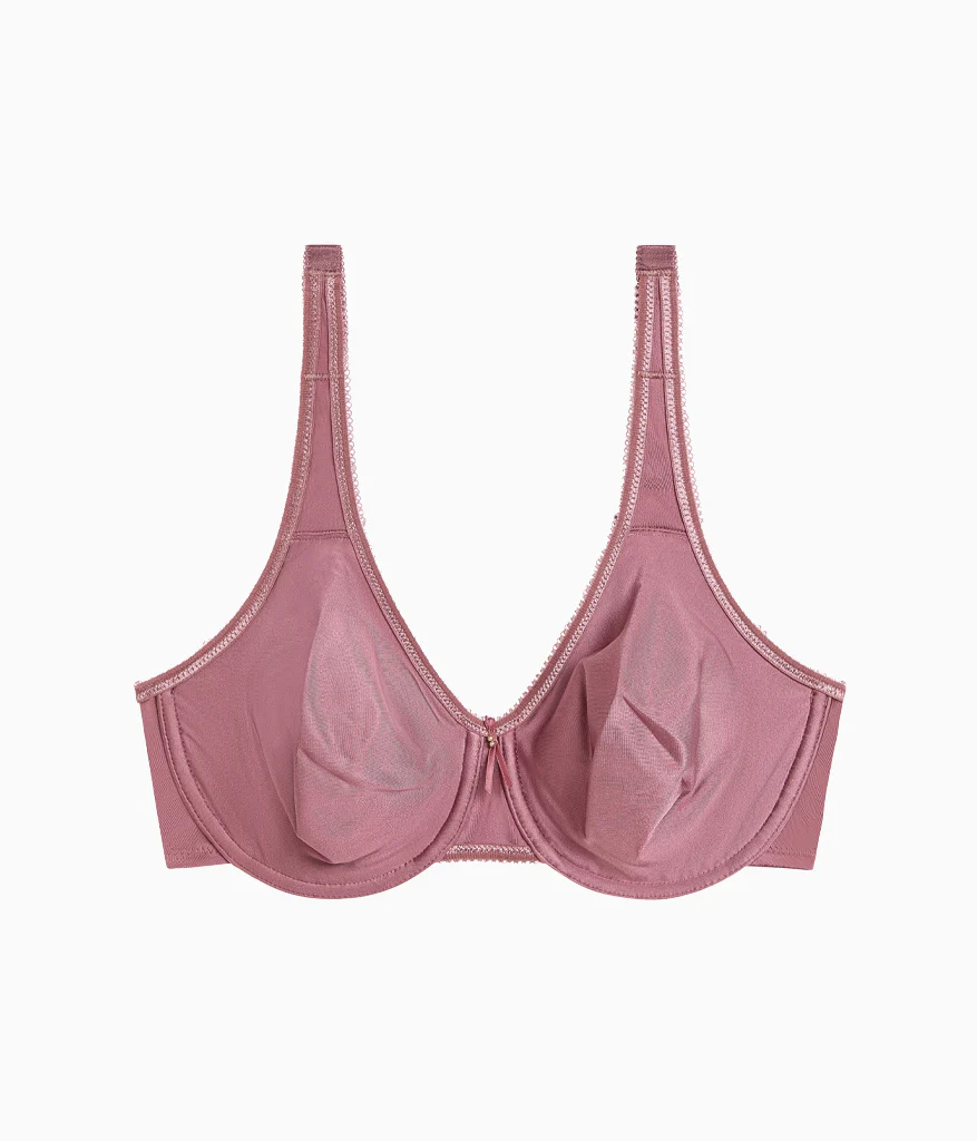 Basic Beauty Full Figure Seamless Underwire Bra: Rose Brown - Image 5