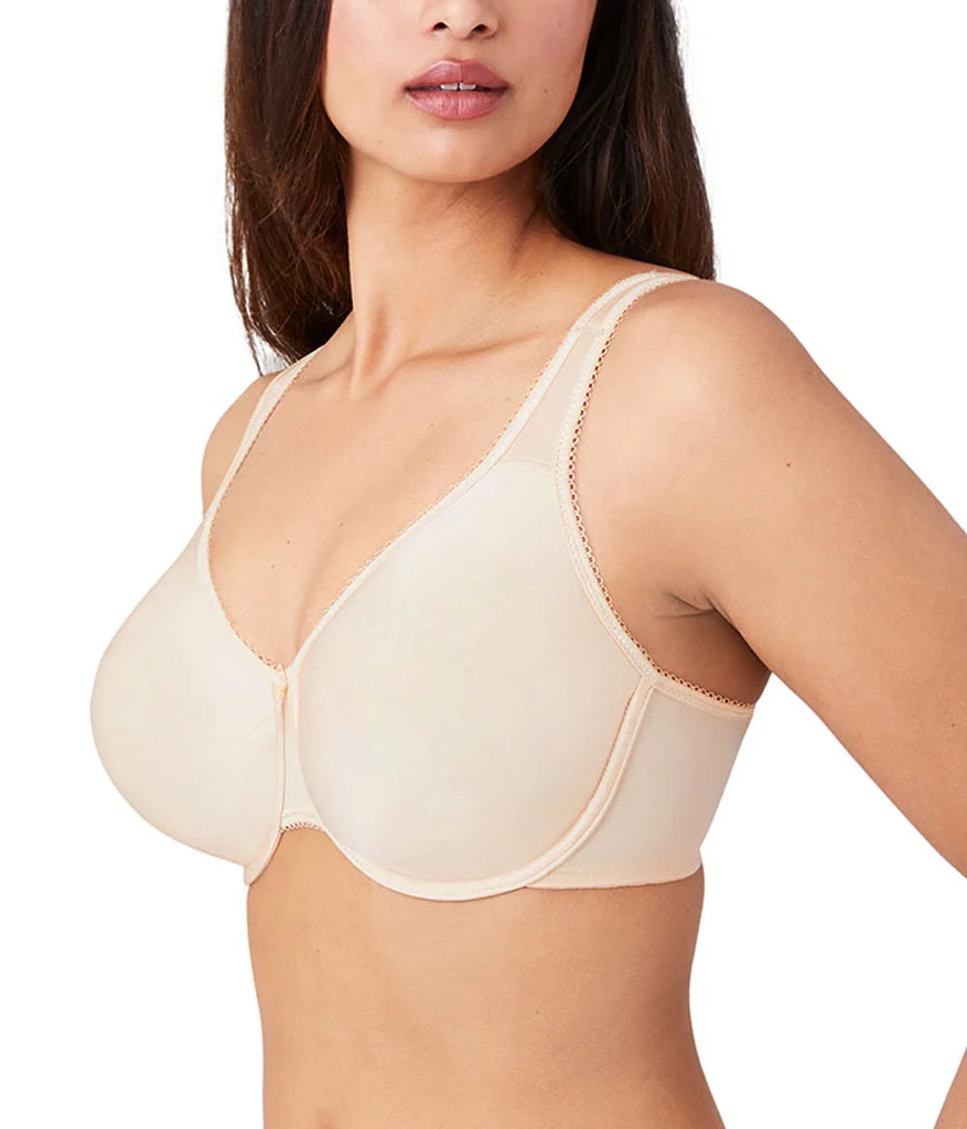 Basic Beauty Full Figure Seamless Underwire Bra: Sand - Image 2