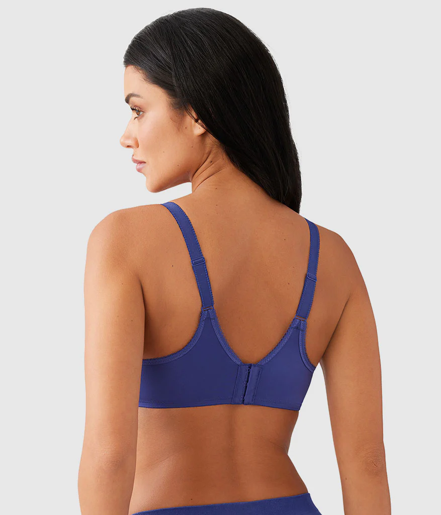 Basic Beauty Full Figure Seamless Underwire Bra: Skipper Blue - Image 2