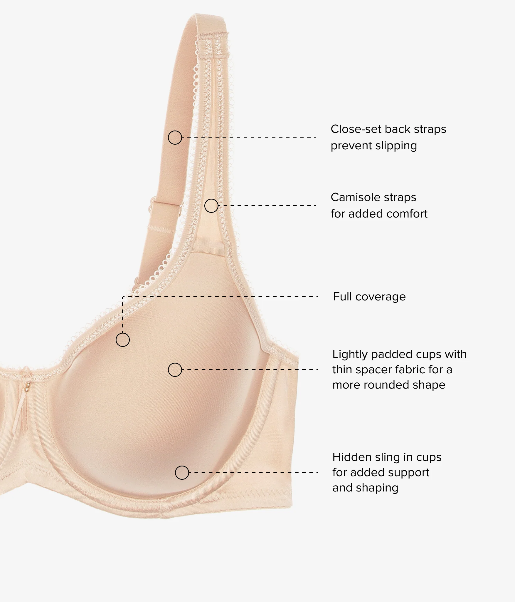 Basic Beauty Spacer Underwire T-Shirt Bra: Sand - Image 5