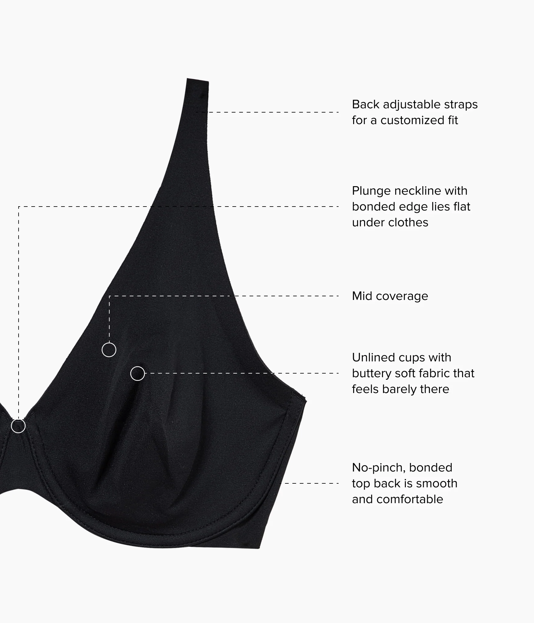 Better Than Braless™ Underwire Bra: Black - Image 4