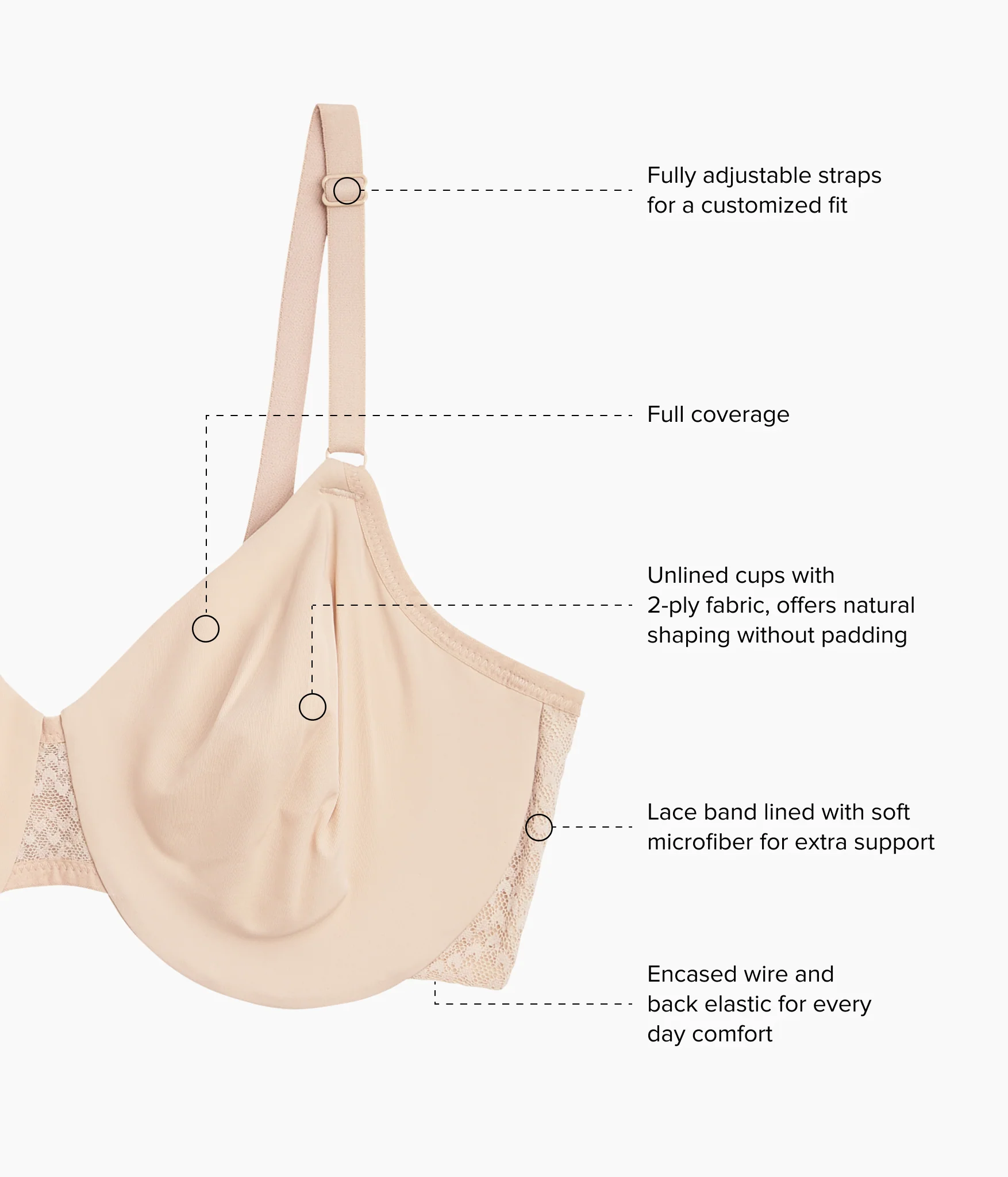 Comfort Within Reach Underwire Bra: Sand - Image 5