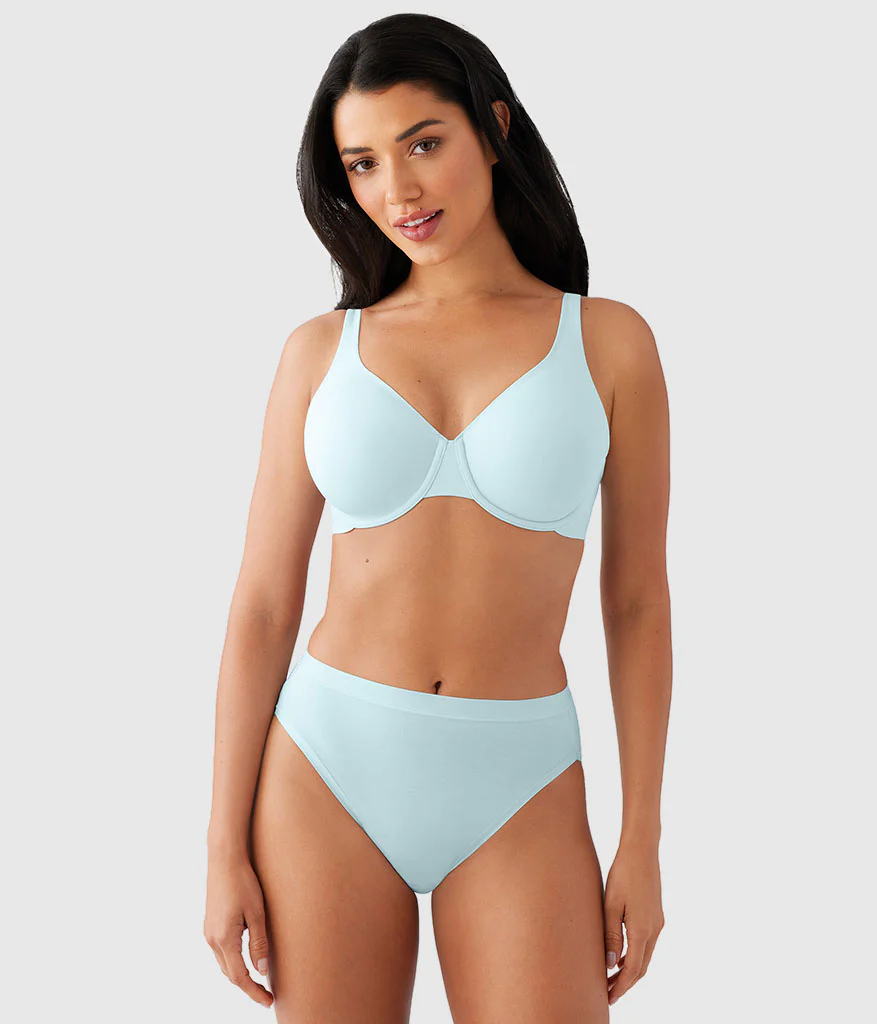 Comfortable Cool Underwire Bra: Pastel Blue - Image 4