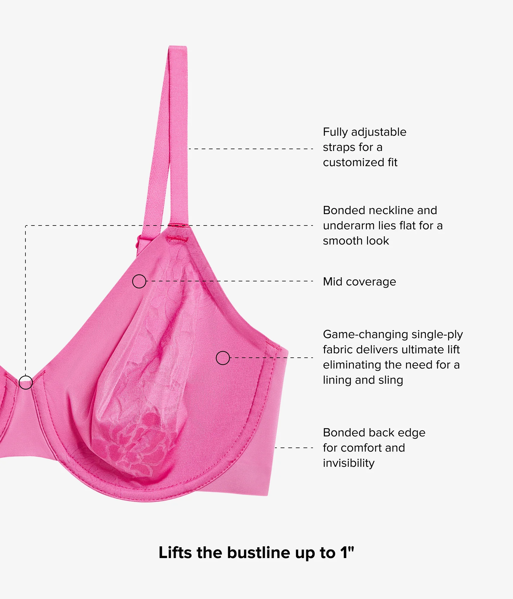 Confidence Boost™ Underwire Bra: Wild Azalea - Image 4