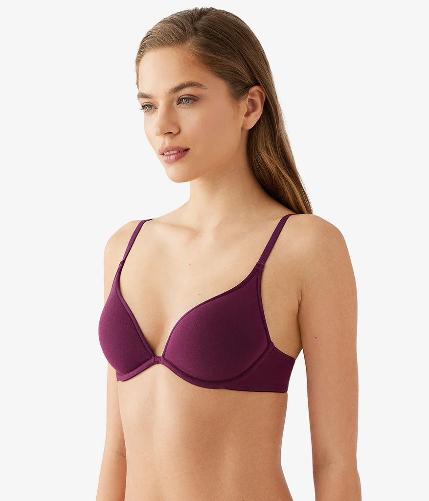 Cotton To A Tee Plunge T-Shirt Bra: Potent Purple - Image 2