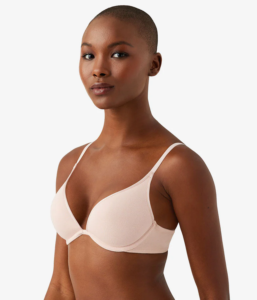 Cotton To A Tee Plunge T-Shirt Bra: Rose Smoke - Image 2