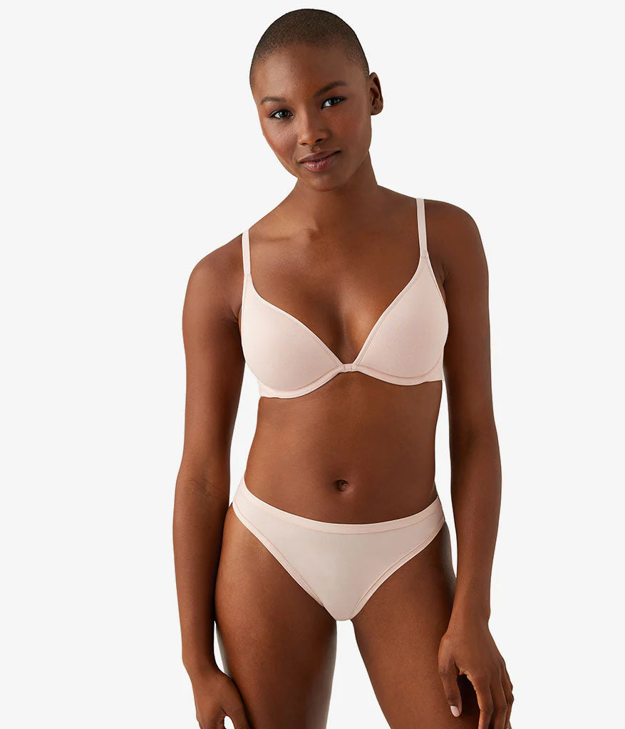 Cotton To A Tee Plunge T-Shirt Bra: Rose Smoke - Image 4