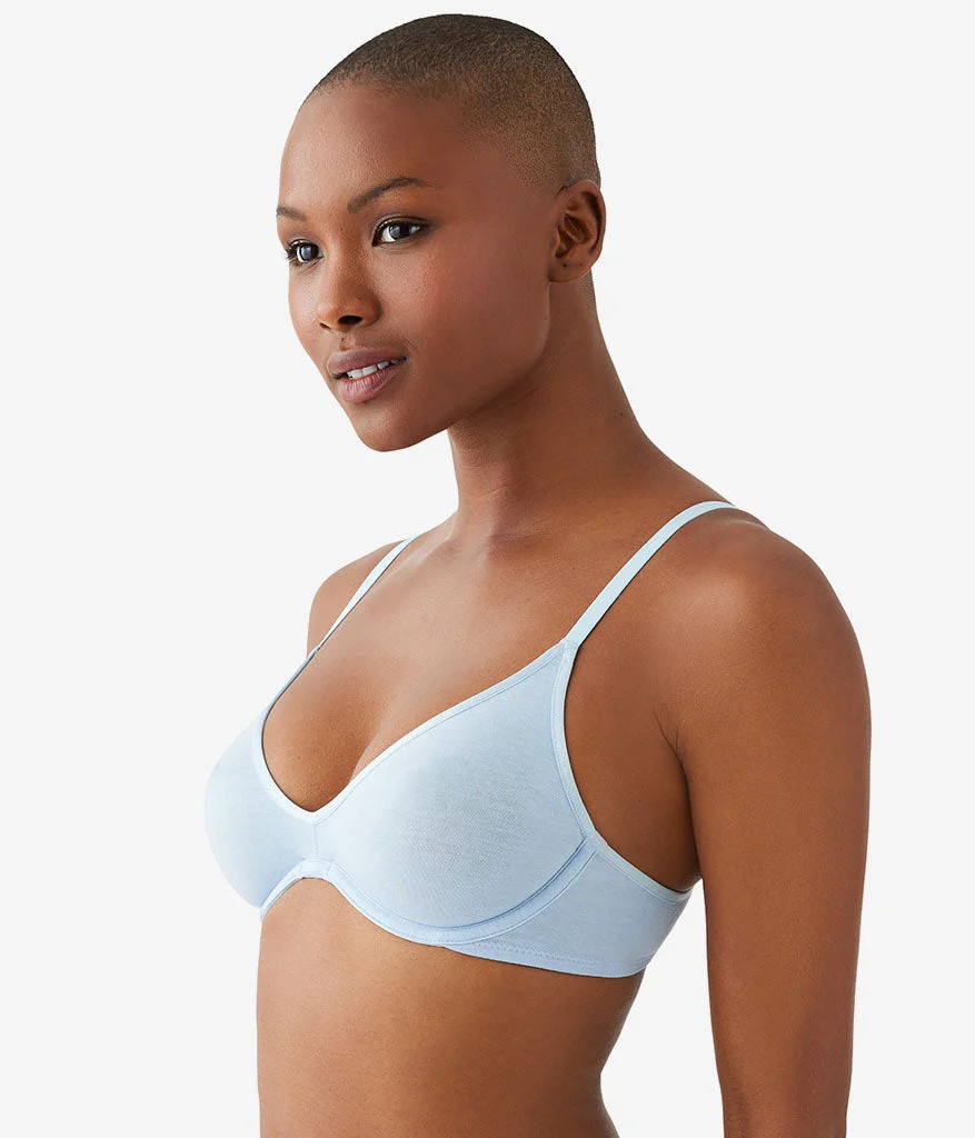 Cotton To A Tee Scoop Underwire Bra: Dream Blue - Image 2