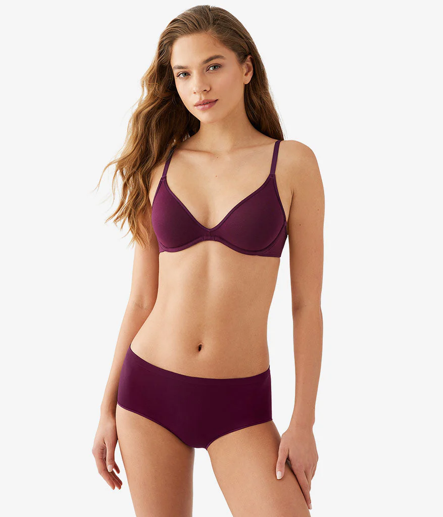 Cotton To A Tee Scoop Underwire Bra: Potent Purple - Image 4
