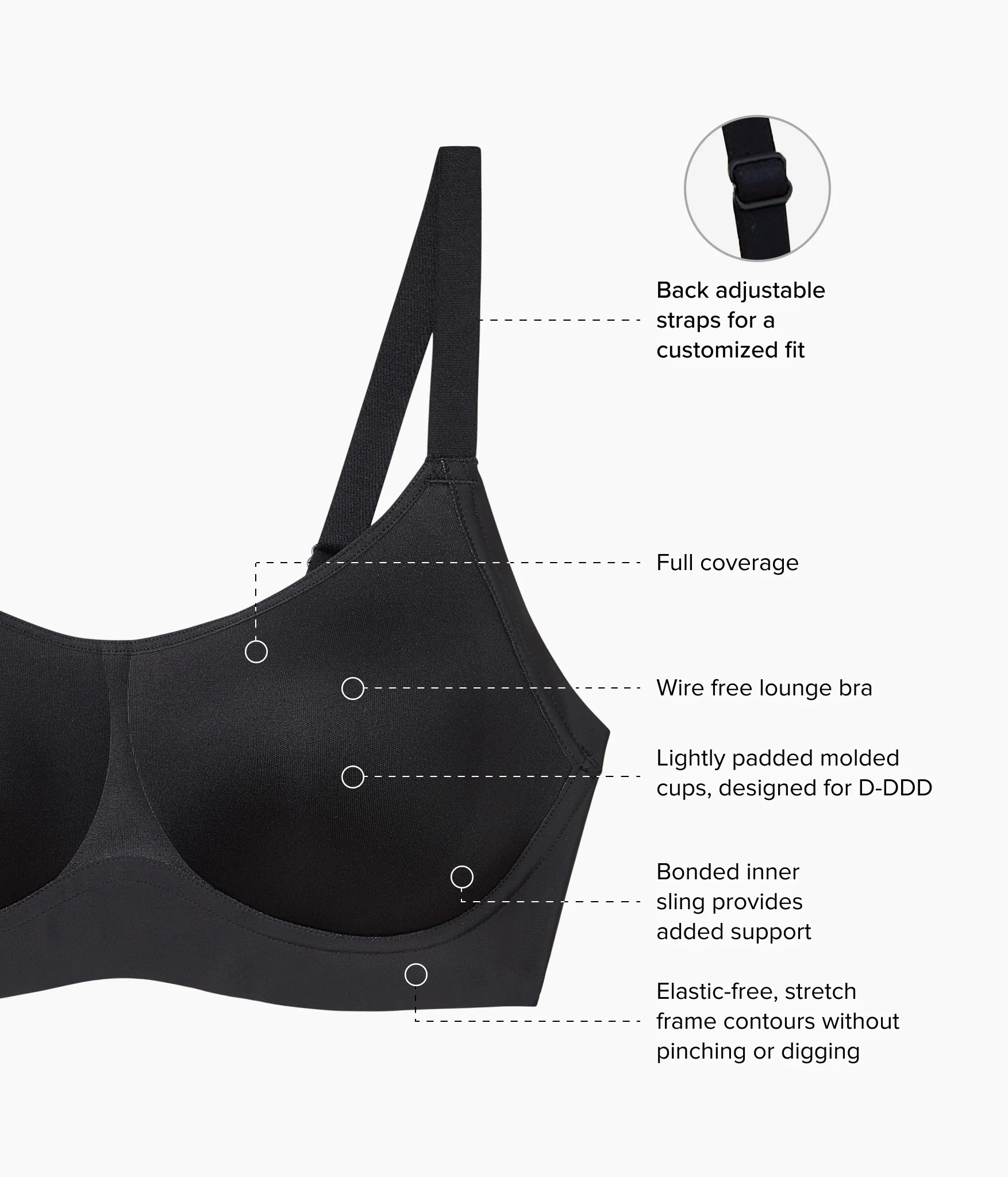 Easy Like Sunday™ Wire Free T-Shirt Bra: Black - Image 5