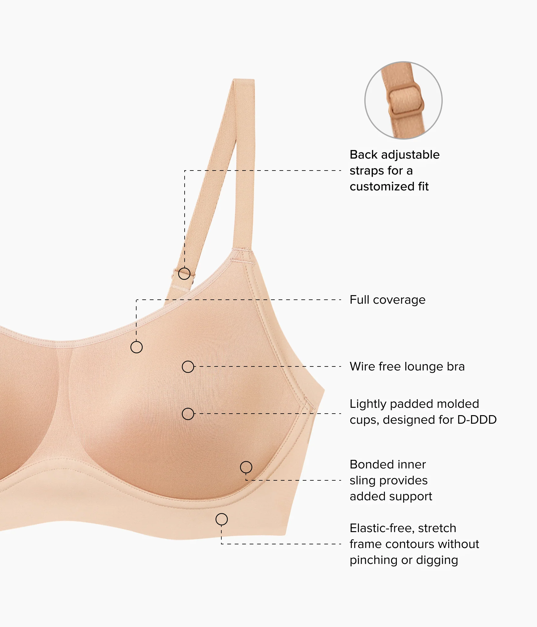 Easy Like Sunday™ Wire Free T-Shirt Bra: Praline - Image 4