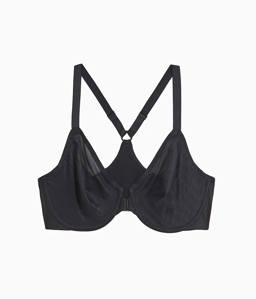 Elevated Allure Front Close Underwire Bra: Black - Image 5