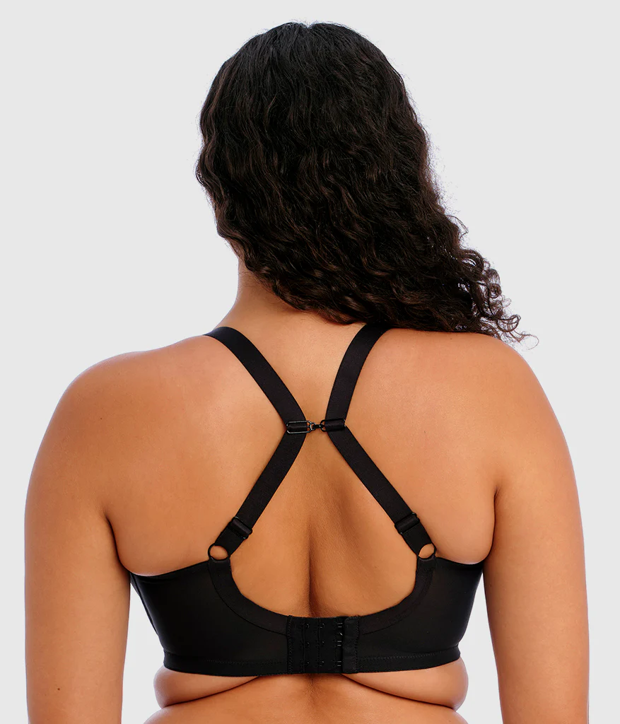 Energise Full Figure Underwire Sport Bra: Black - Image 3