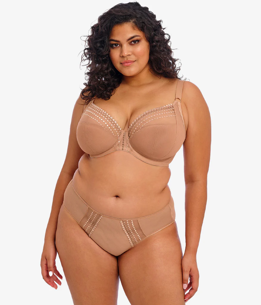 Matilda Underwire Plunge Bra: Cafe Au Lait - Image 4