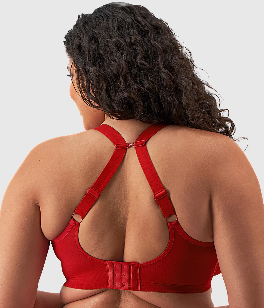 Matilda Underwire Plunge Bra: Haute Red - Image 3