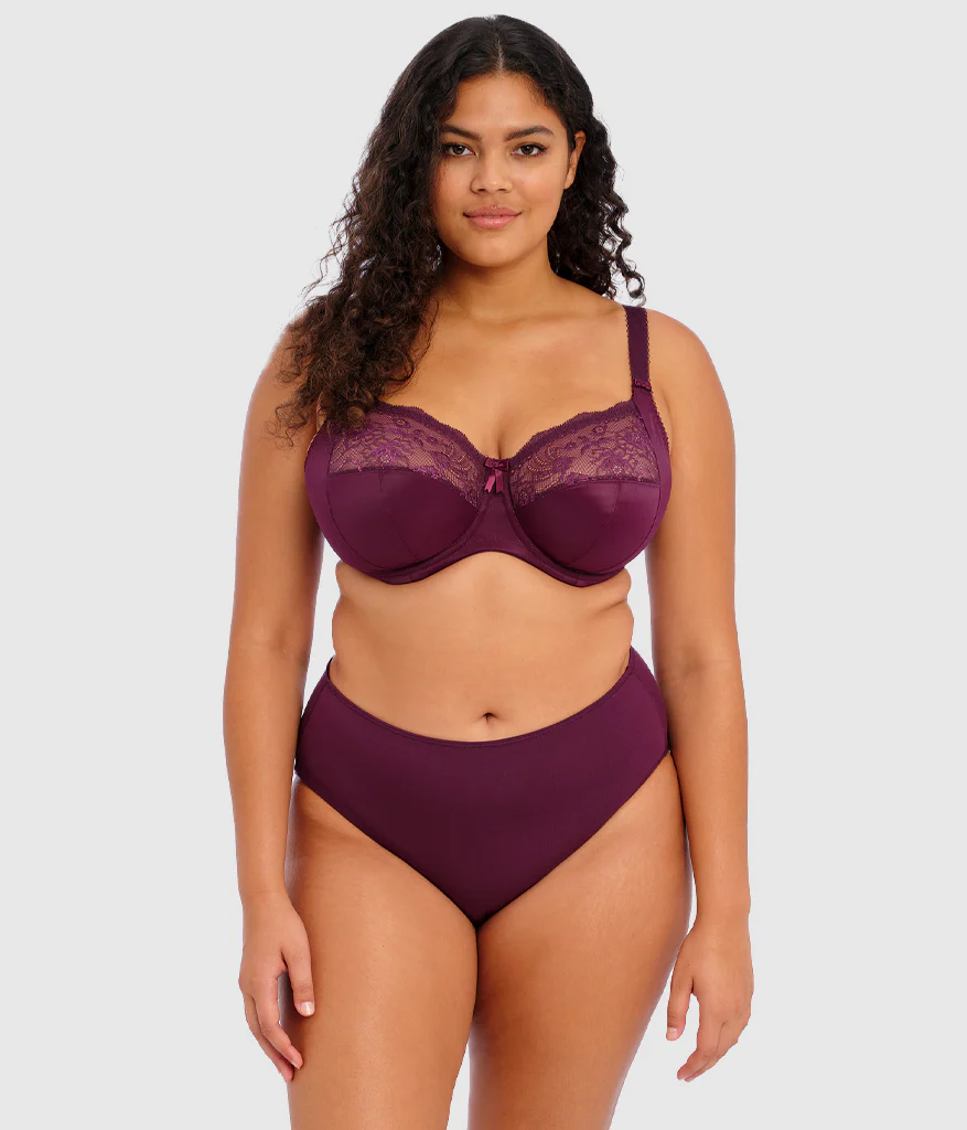 Morgan Stretch Banded Underwire Bra: Blackberry - Image 3