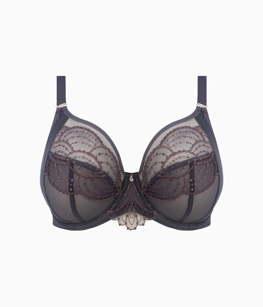 Priya Plunge Underwire Bra: Storm - Image 4