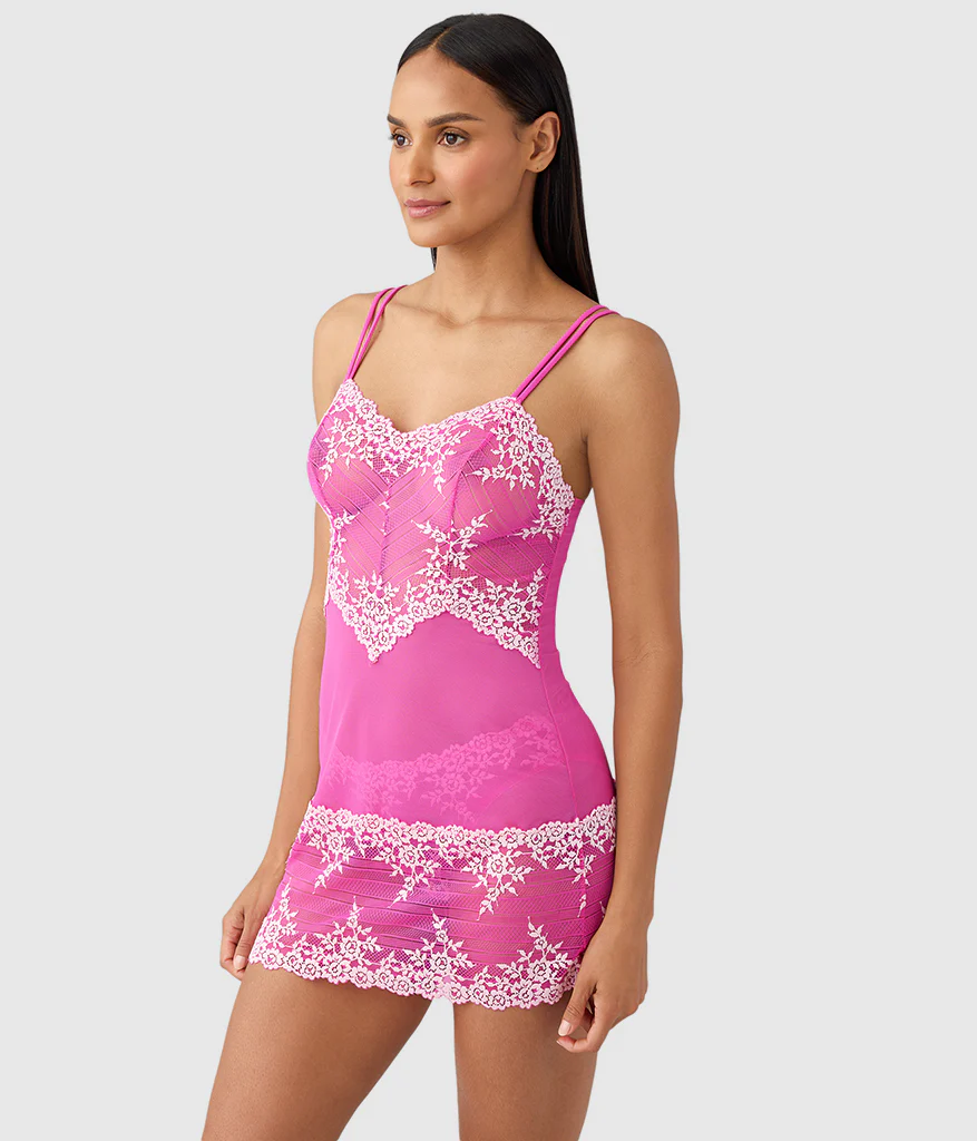 Embrace Lace® Chemise: Wild Azalea/Cradle Pink - Image 3