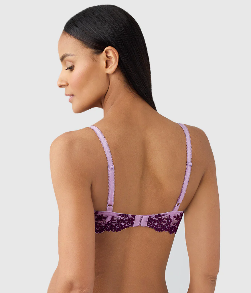 Embrace Lace® T-Shirt Bra: Lavender Sage/Dark Purple - Image 3