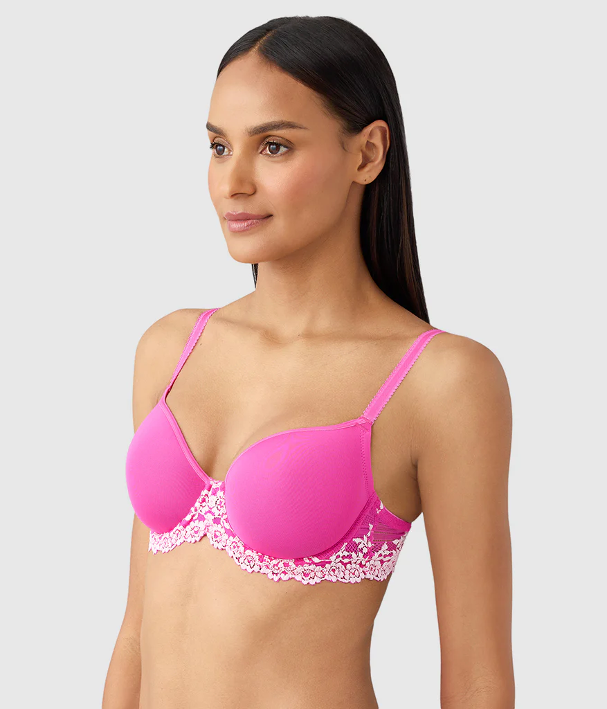 Embrace Lace® T-Shirt Bra: Wild Azalea/Cradle Pink - Image 3