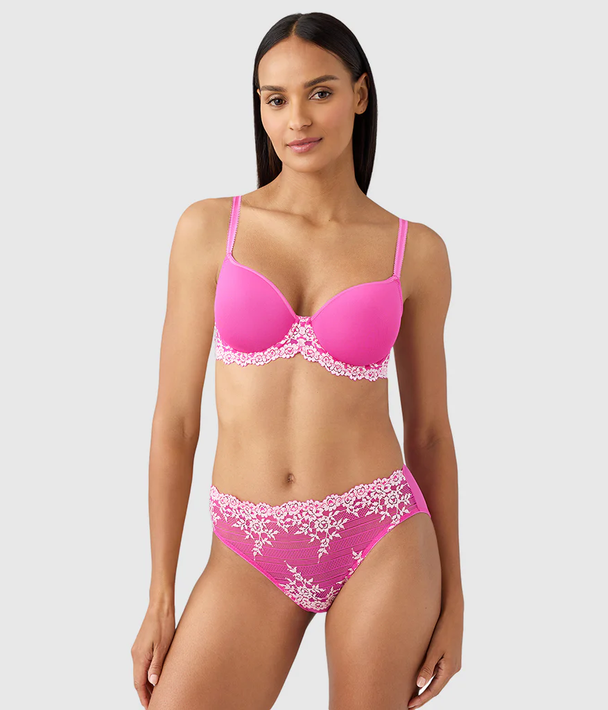 Embrace Lace® T-Shirt Bra: Wild Azalea/Cradle Pink - Image 4