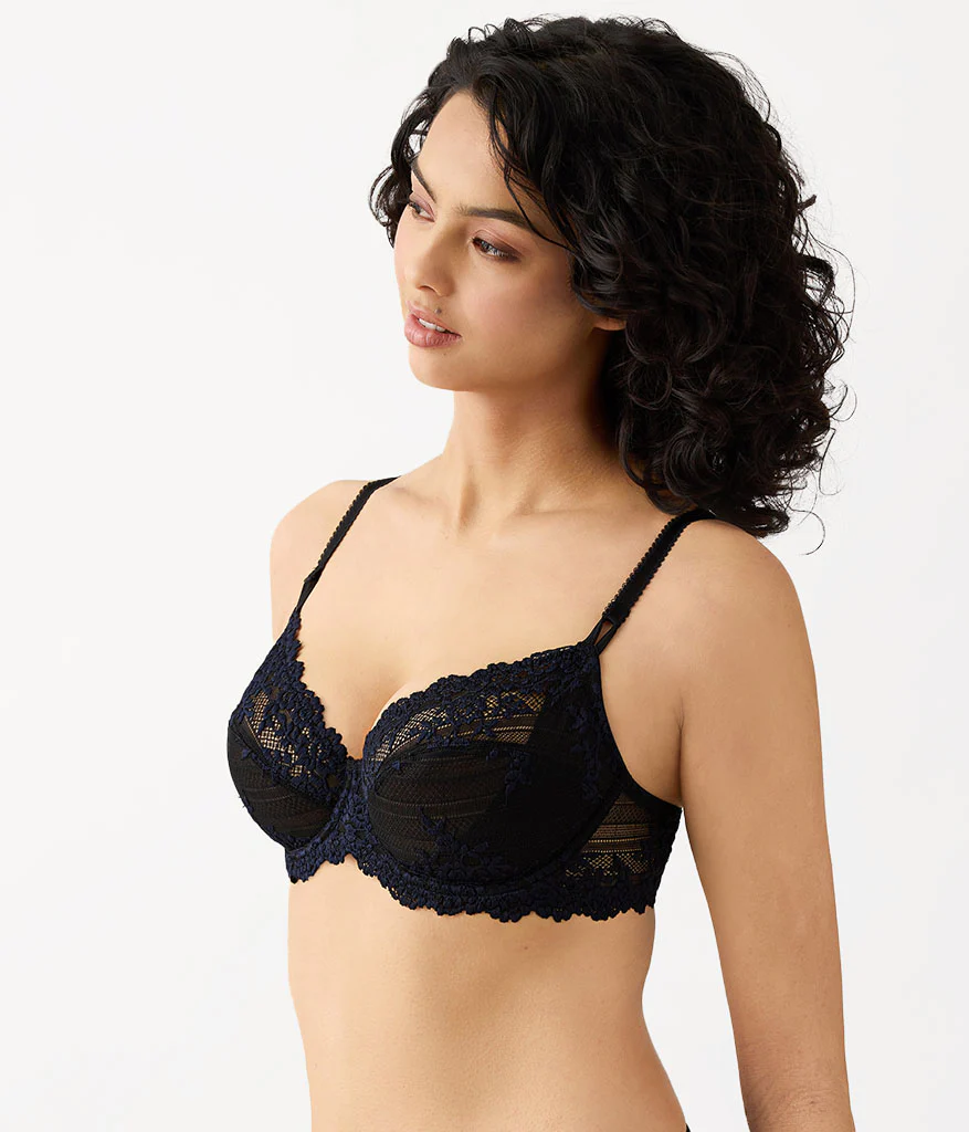 Embrace Lace®  Underwire Bra: Black/Night Sky - Image 2