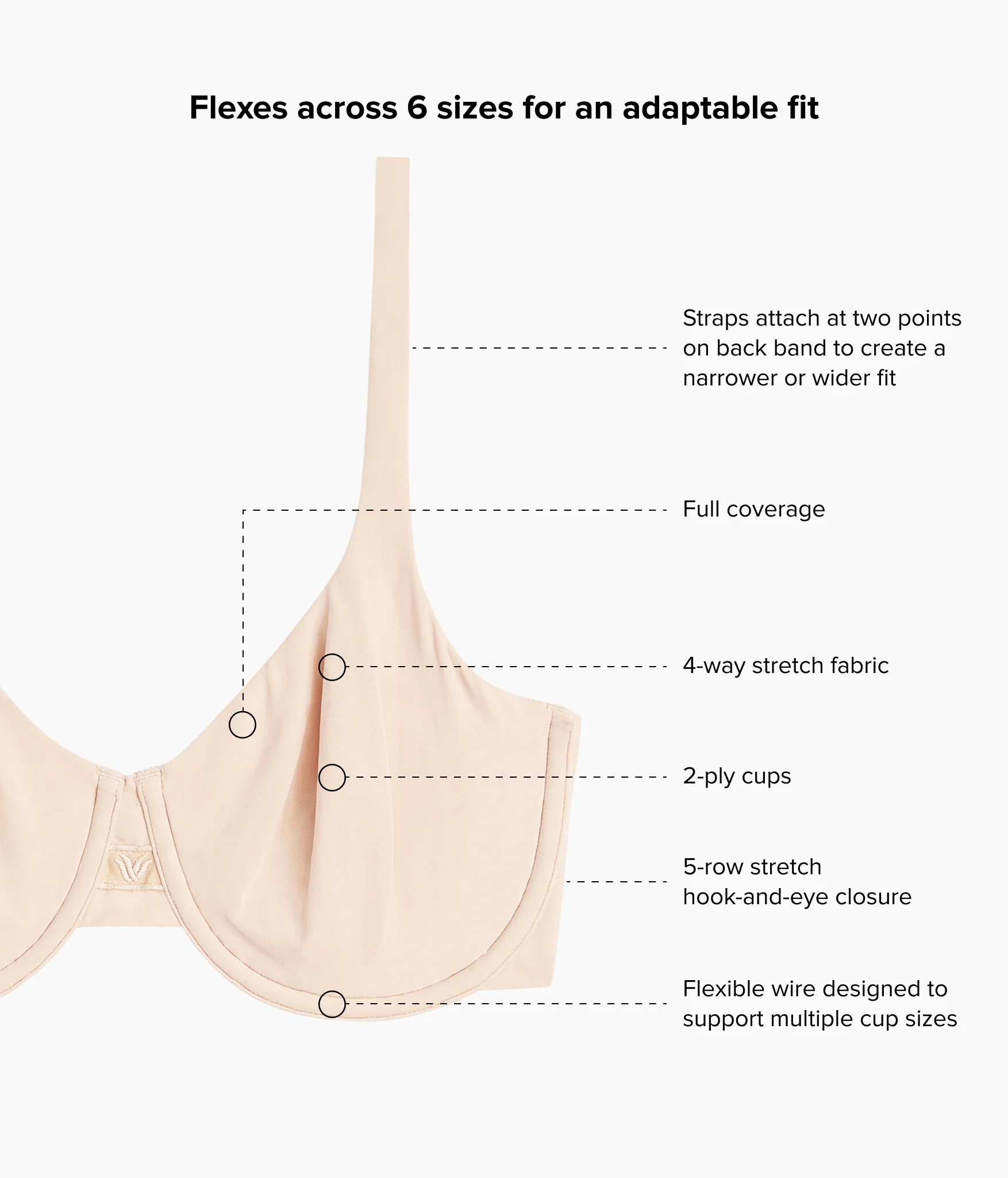 Ever Flexing™ Underwire Bra: Sand - Image 6