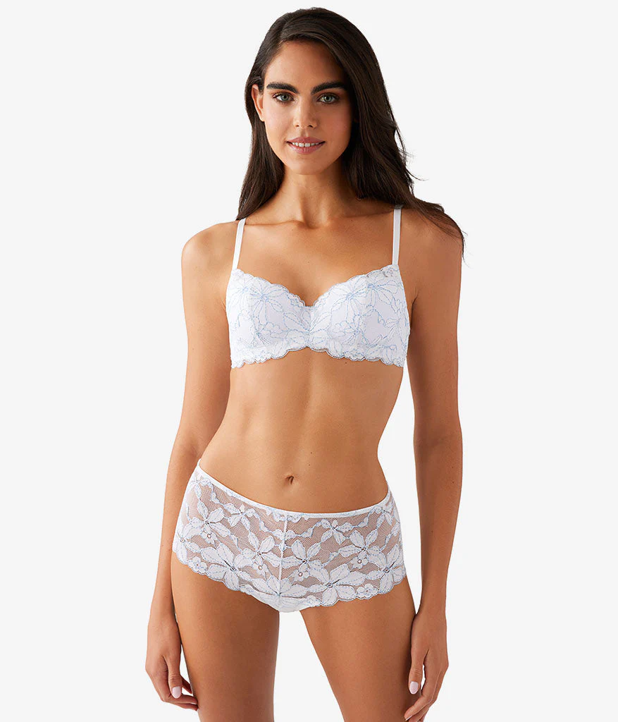 Feeling Famous Balconette Contour Bra: White/Frozen Fjord - Image 4