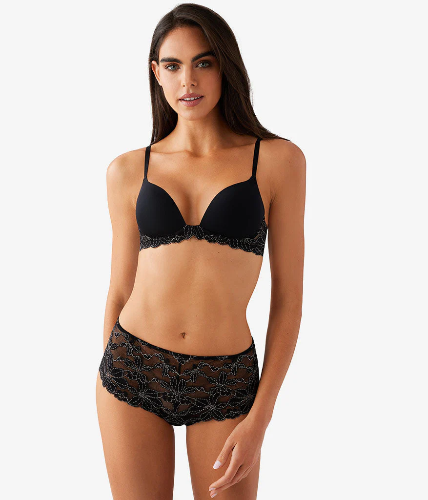 Feeling Famous Wire Free Push Up Bra: Night/Angel Wing - Image 4