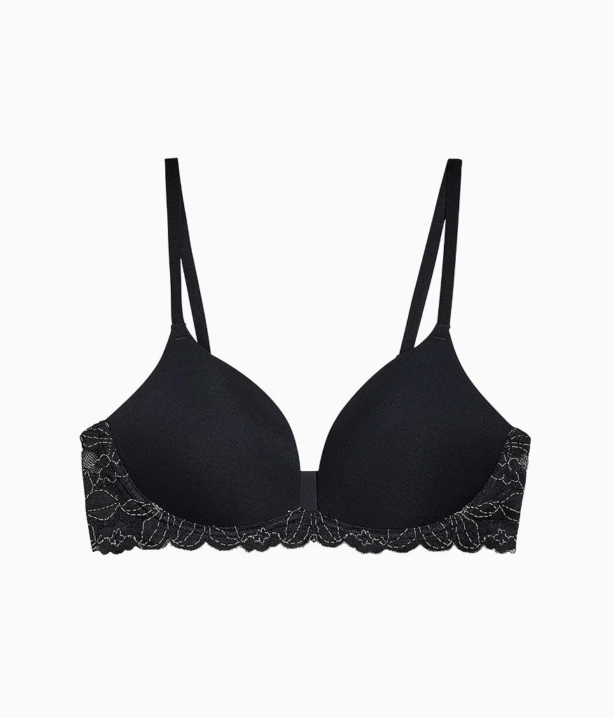 Feeling Famous Wire Free Push Up Bra: Night/Angel Wing - Image 5