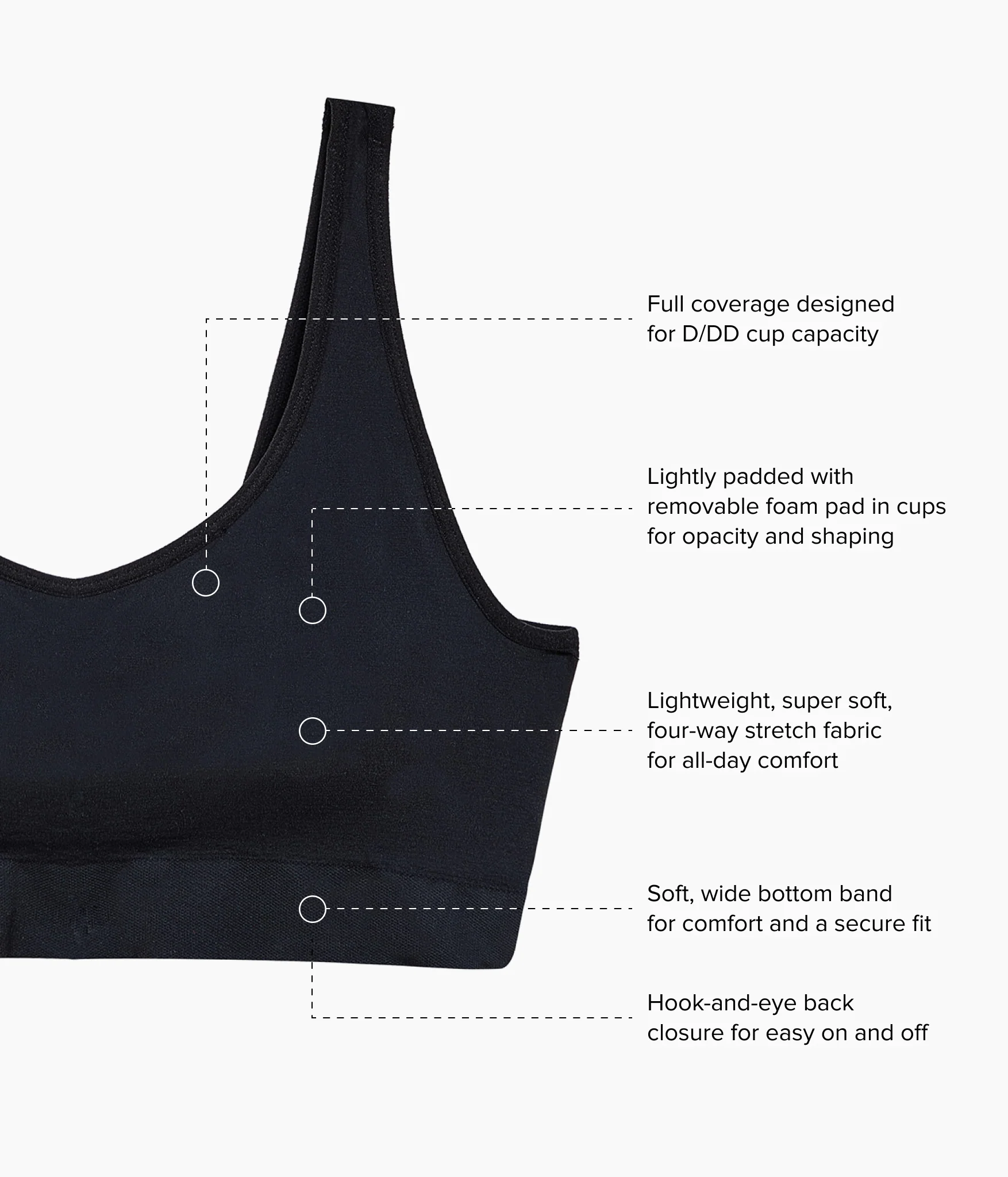 Feeling Flexible Bralette: Black - Image 5