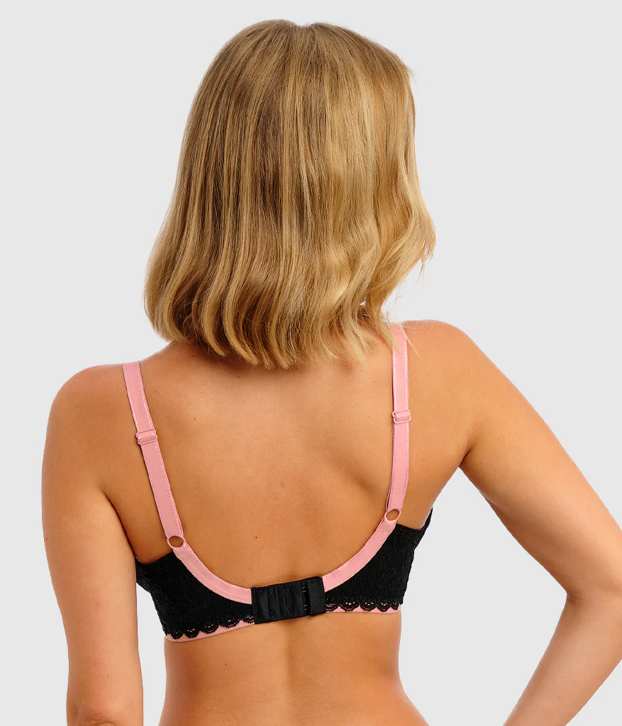 Freya Offbeat Underwire Padded Half Cup Bra: Black - Image 2